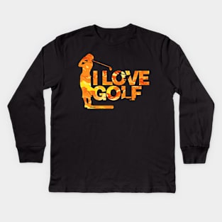 I LOVE GOLF Kids Long Sleeve T-Shirt